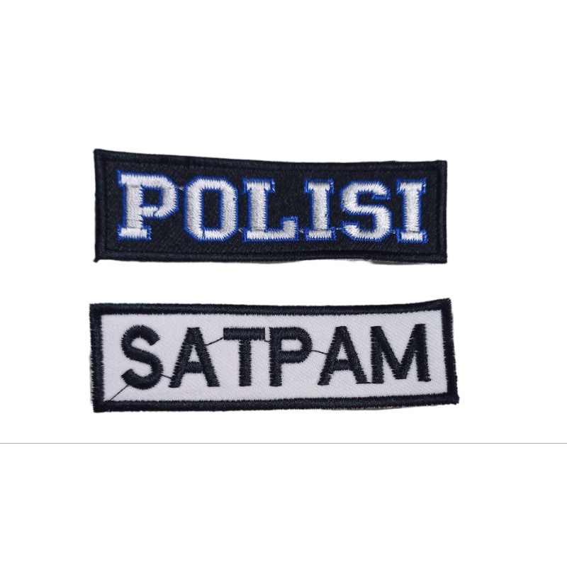 patch bordir polisi dan satpam