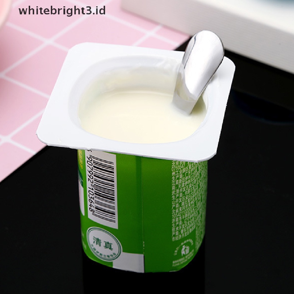 (whitebright3.id) Sendok Gula / Garam / Bumbu Dapur Bahan Stainless Steel Dengan Gagang Pendek