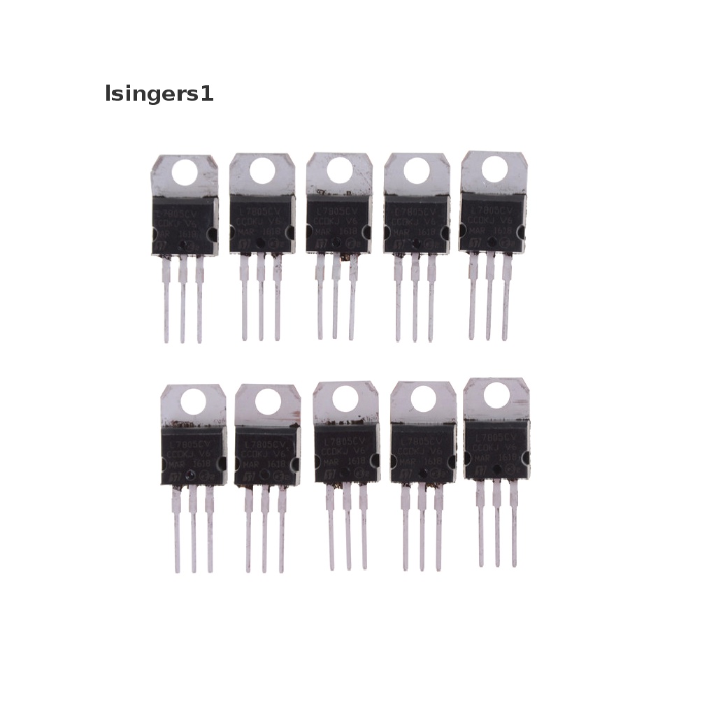 (lsingers1) 10pcs IC L7805CV L7805 TO-220 5V Regulator Voltase