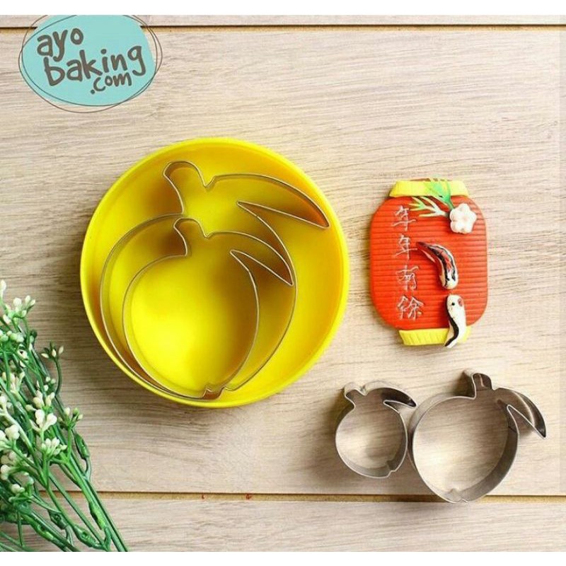 

SURYA Cetakan Peach Cutter Set of 4 | Cetakan Cookies Bentuk Peach Set of 4 Pcs