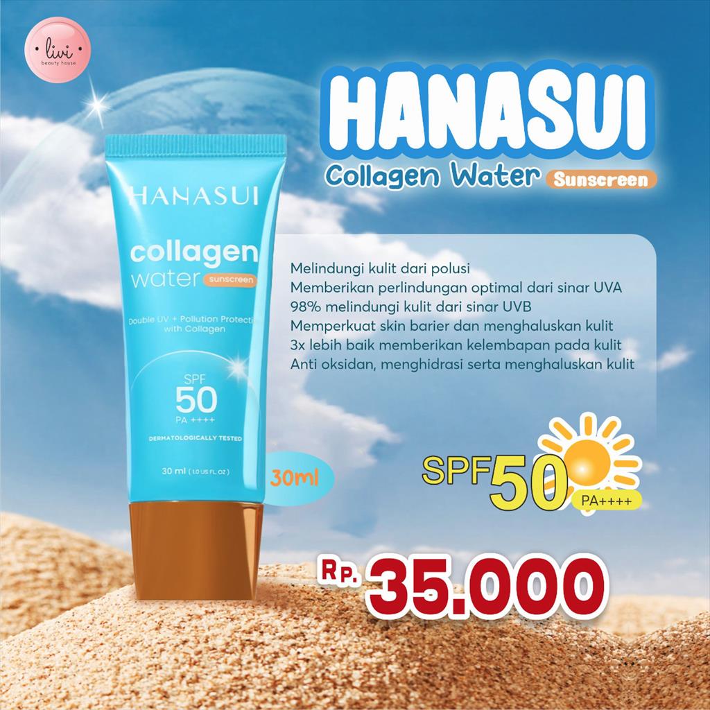 Jual Hanasui Collagen Water Sunscreen Spf 50 Pa 30ml Shopee Indonesia 1881