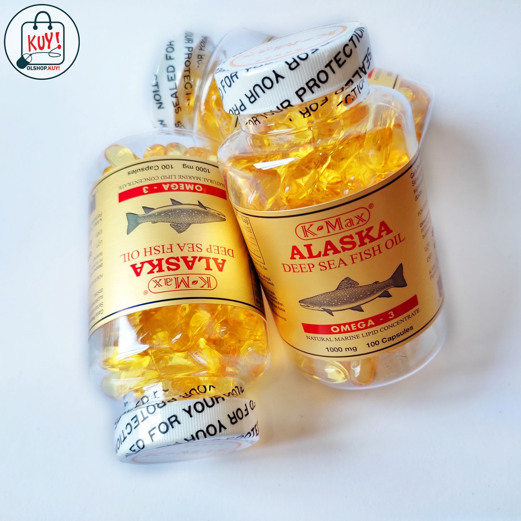 K-MAX ALASKA DEEP SEA FISH OIL SUPER OMEGA 3 (100 KAPSUL) / ASLI / MINYAK IKAN ALASKA / SUPLEMEN