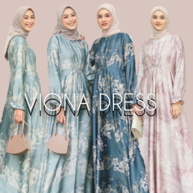 Modern.. Viona Maxy Dress Dior Silk Premium || Gamis IED Raya Maxmara Lux Busui Friendly Gamis Pesta