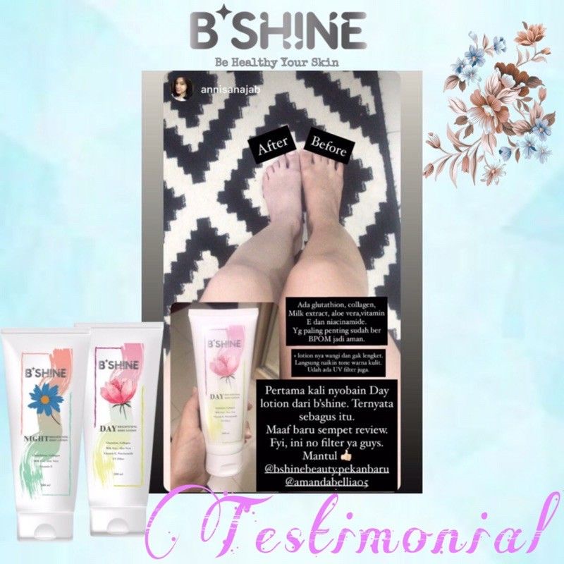 B'SHINE BRIGTHENING BODY LOTION DAY &amp; NIGHT  400ml BPOM