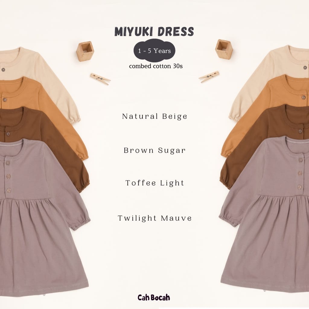 CAH BOCAH - MIYUKI DRESS CAH BOCAH - DRESS ANAK - BAJU ANAK - DRESS BAYI