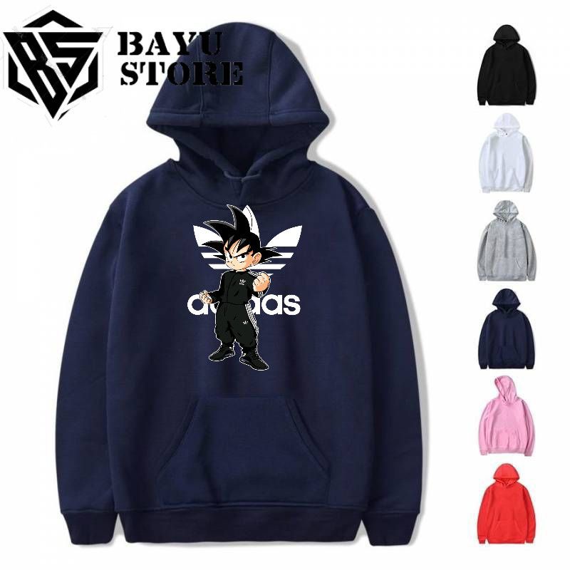 hoodie anak kekinian karakter anime Goku dan Adidas ,Bys store