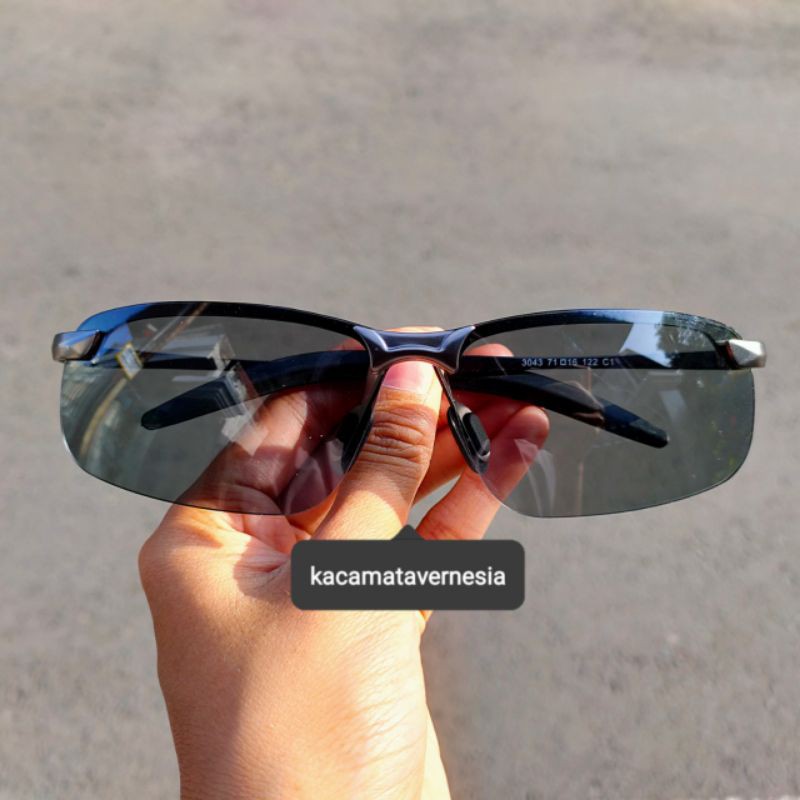 ✨ Kacamata Vernesia ✨Kacamata Polarized Pria Original Photocromic Polaris Vernesia Siang Malam Anti Silau