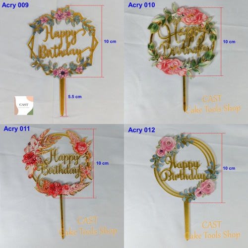 Topper Acrylic Happy Birthday