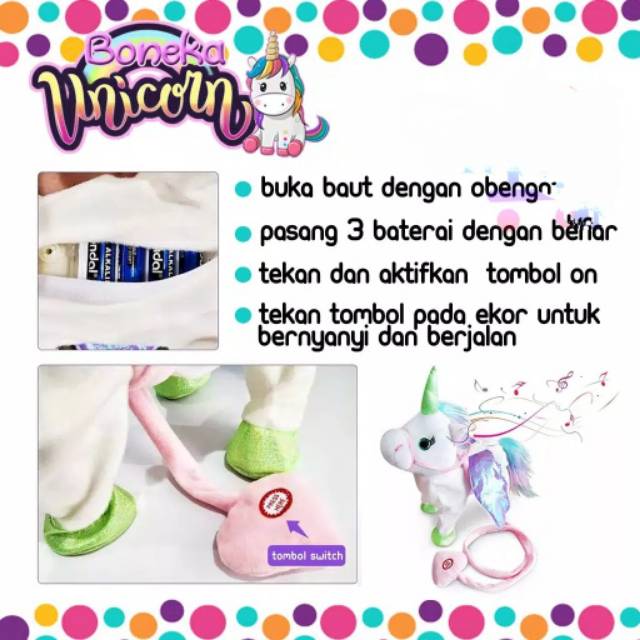 Boneka Anak Unicorn Berjalan Lucky Boy Sunday Original Atau Kado Mainan Anak Boneka Unicorn