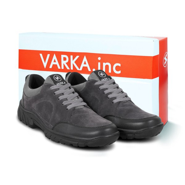 Sepatu Sneakers Pria V 4681 Brand Varka Sepatu Casual Kuliah Kerja Jalan Jalan Warna Abu