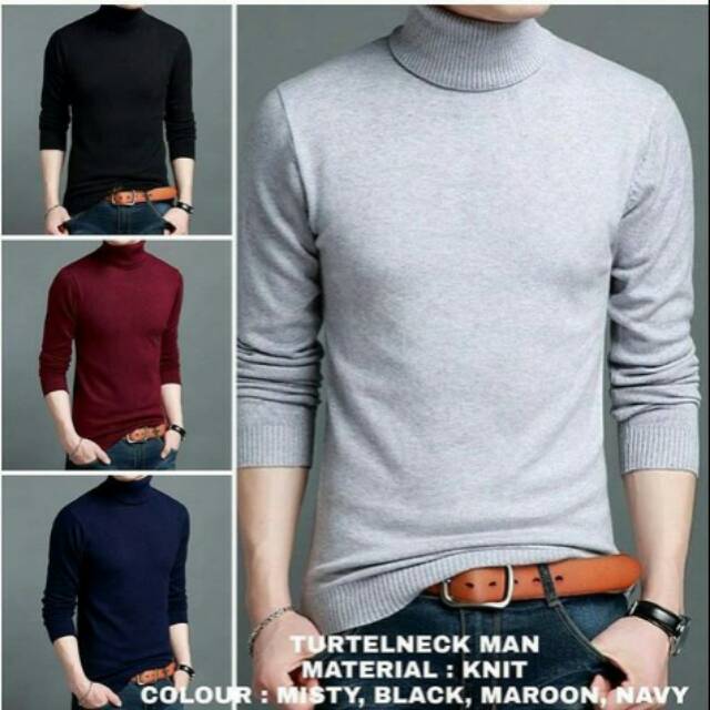 TURTELNECK MAN /KNIT switer rajut premium/korean rajut/sweater rajut pria