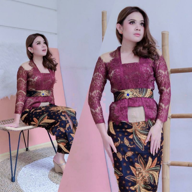 KEBAYA KUTU BARU KEBAYA BALI KEBAYA MODIFIKASI SET KEBAYA BROKAT KEBAYA WISUDA