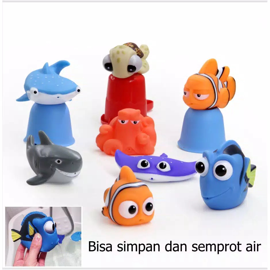 MMTOYS CM-M1 Mainan Mandi Anak Bayi Mainan Karet Ikan Semprot Tembak Air Baby Bath Mainan Edukasi-6