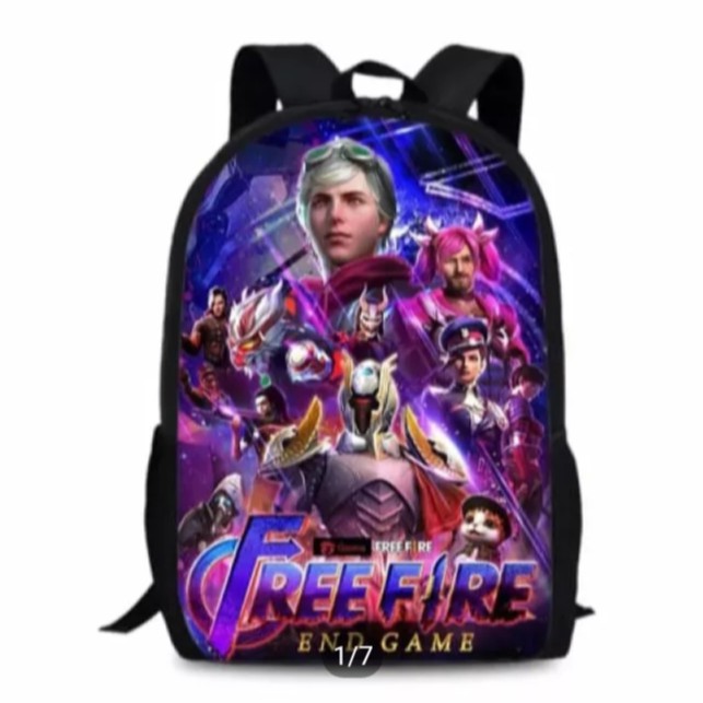 GGS TAS RANSEL ANAK UNTUK SEKOLAH DASAR TAS BUKU ANAK ANAK FREEFIRE KARAKTER PERMAIN 3D CETAK RANSEL