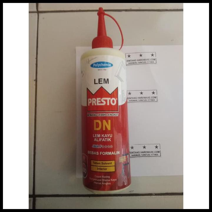 

Lem Presto Dn 600 Gram Lem Kayu Alifatik Lem Press Hpl Kemasan Botol