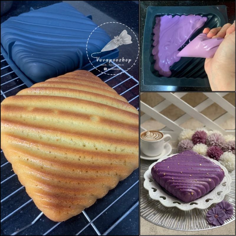 Cetakan Silicone Puding / Cetakan Silikon Square Line / Cetakan Puding Silikon / Cetakan Puding