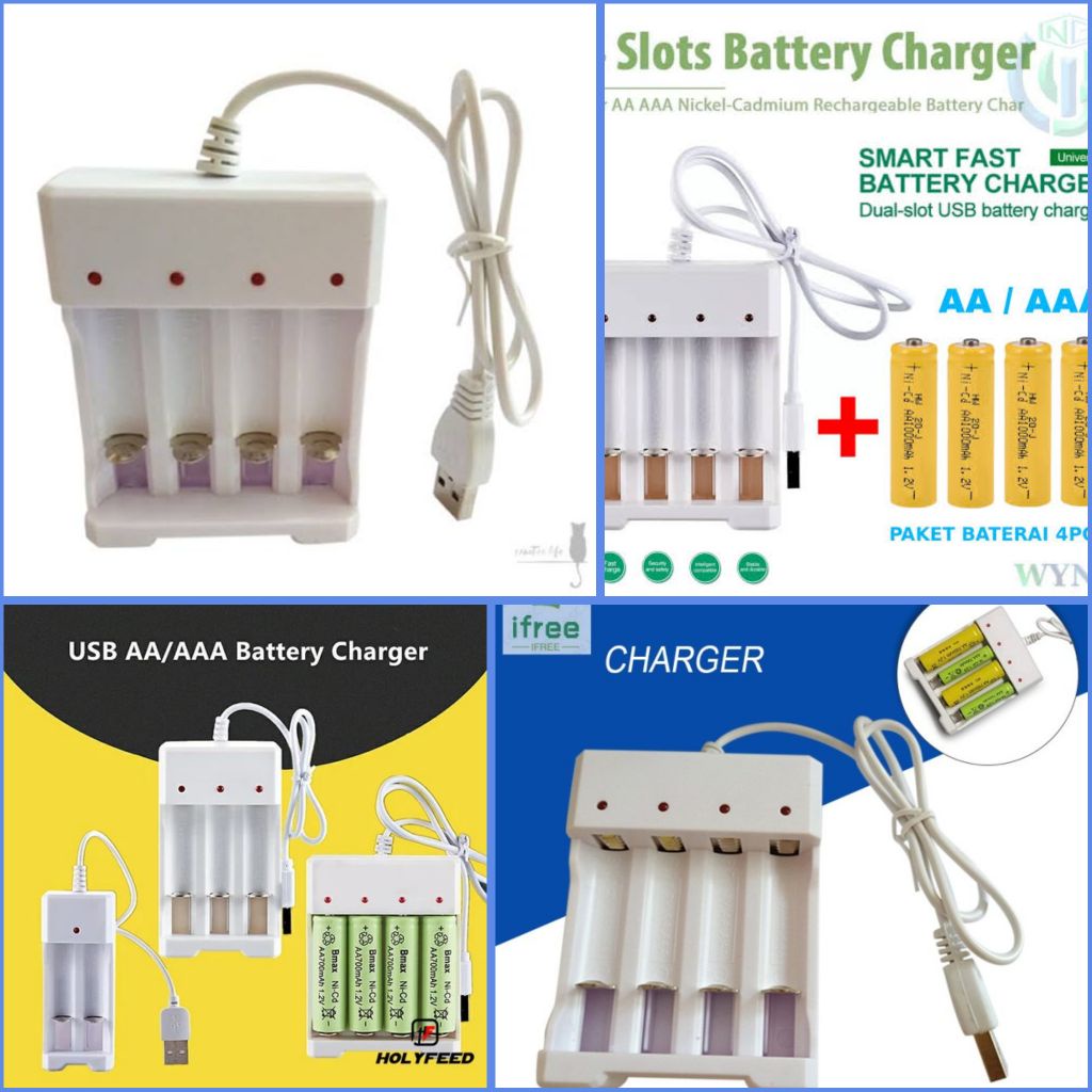 OBRAL  CHARGER BATERAI 4 SLOT BATERAI A2 A3