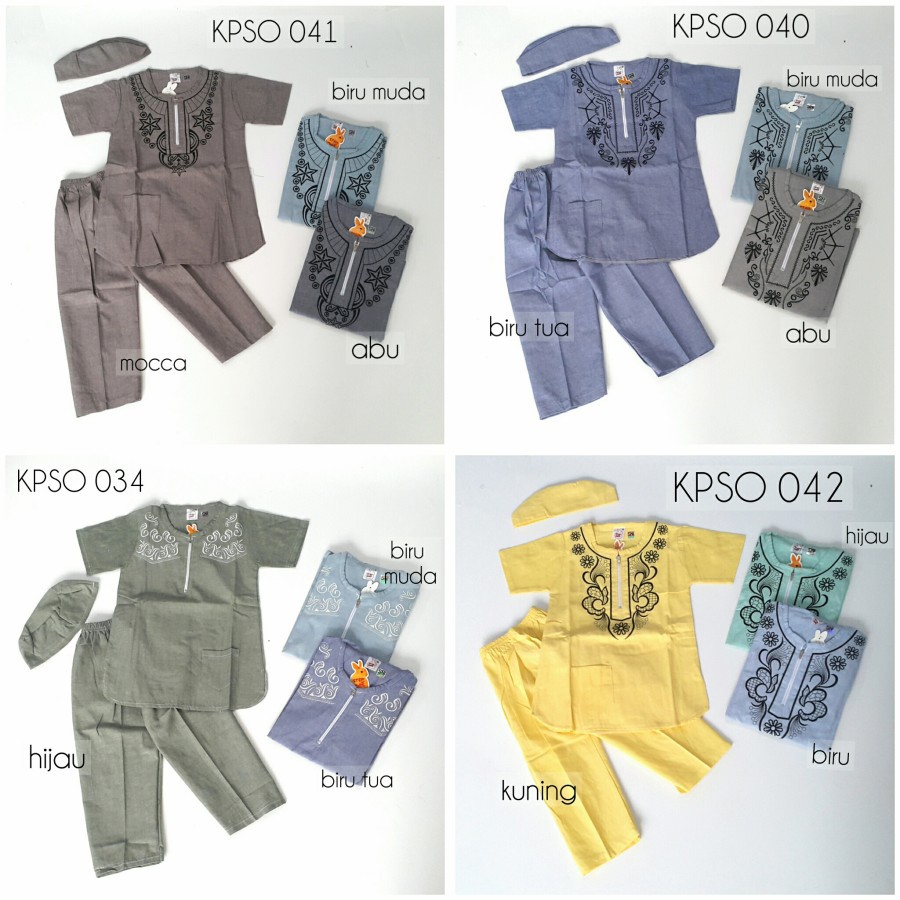 Baju Bayi Laki-Laki Baju Muslim Gamis Koko Jubah Bayi Usia 0 1 2 3 4 5 6 7 8 9 Bulan