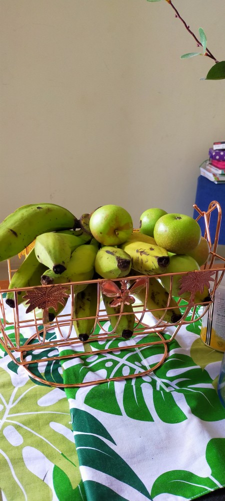 Bistro Ob-11101-rose Oblong Fruit Basket Rose Gold Tempat Buah / Rak Buah