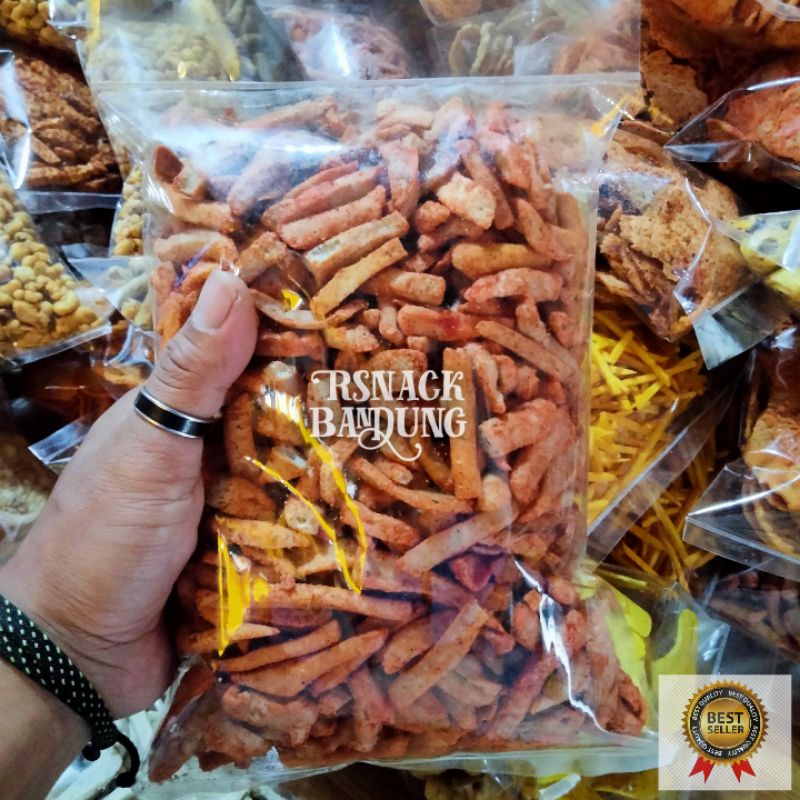 cemilan basreng kiloan baso goreng stik original renyah asin gurih 1kg-500gr basreng pedas