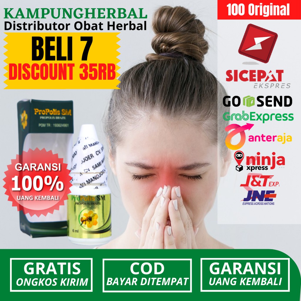 Obat Infeksi Hidung_Obat Sinusitis_Anosmia_Hidung Meler Menahun_Iritasi_Propolis SM HALAL & BPOM