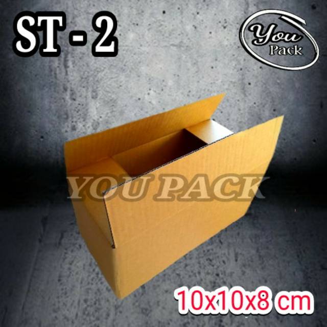 

KOTAK KARDUS ST-2 10X10X8 CM COKLAT POLOS DUS BOX PACKING