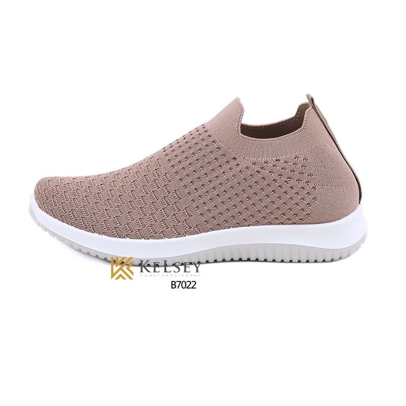 Nicole Sepatu Flyknit Flat Shoes 3cm Wanita Kelsey / Sepatu Sekolah Anak Remaja Wanita B7022