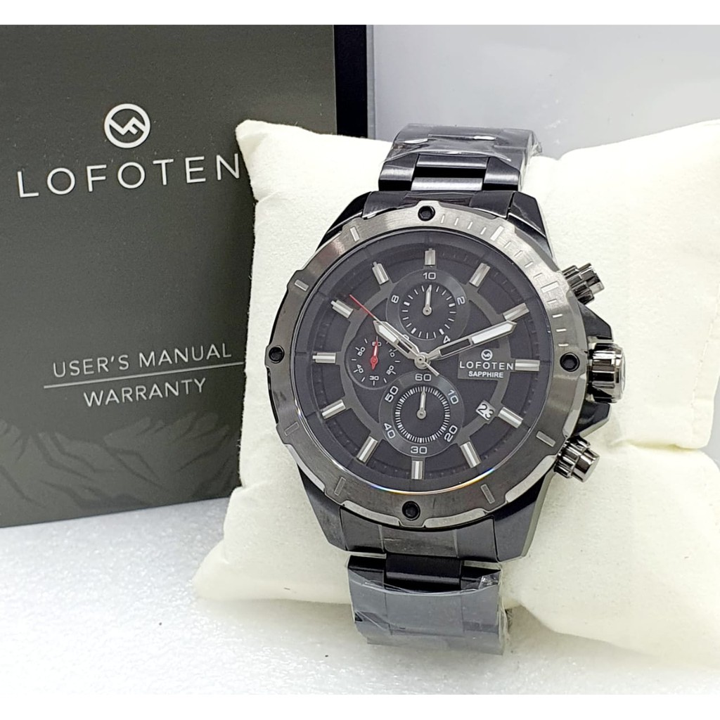 Jam Tangan Pria Lofoten Original F6509M Stainless Steel Hitam