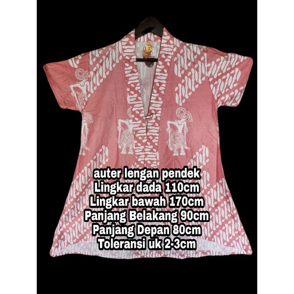 (COD) Baju Batik Wanita Semi Outer Lengan Pendek Terbaru