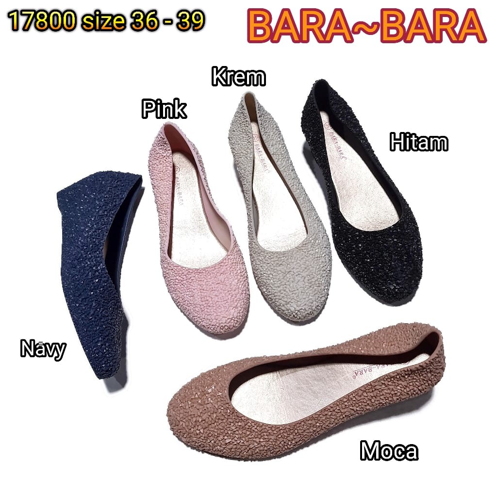 Jelly shoes wedges sepatu wanita barabara import karet import bara bara 17800