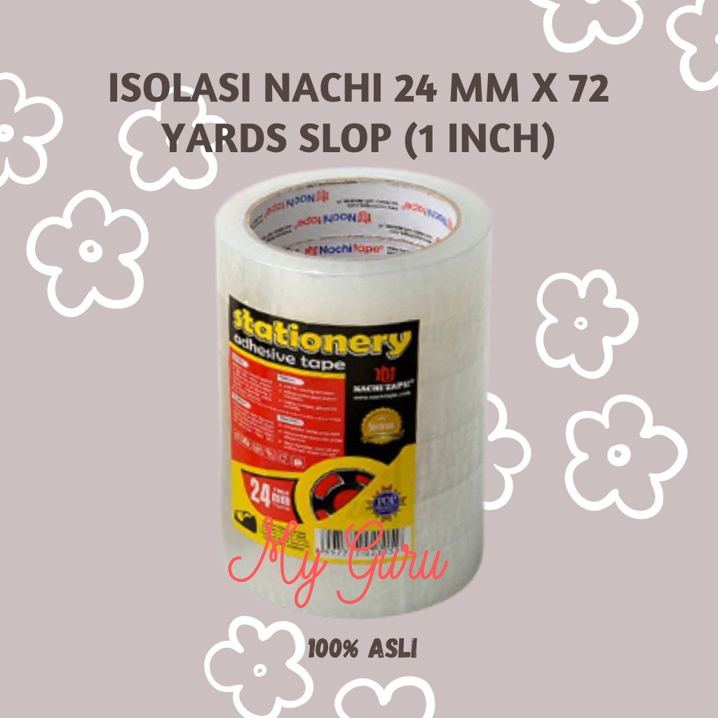 

[ROL] SELOTIP / ISOLASI NACHI TAPE STATIONERY 24 MM X 72 YARDS SLOP (1 INCH)