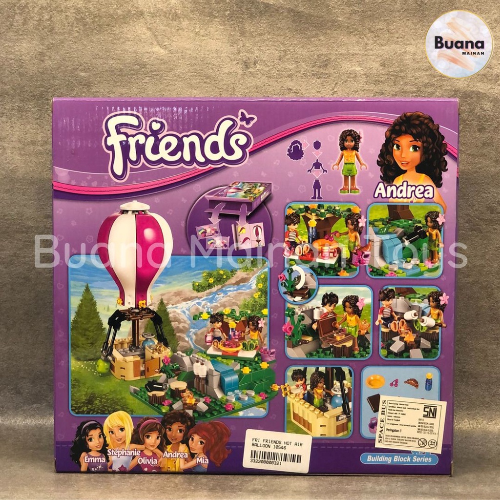 BRICKS BELA FRIENDS FIGURE BALON UDARA 10546 MAINAN EDUKASI ANAK CEWE CEWEK PEREMPUAN BRICK FUN BLOCKS BALOK