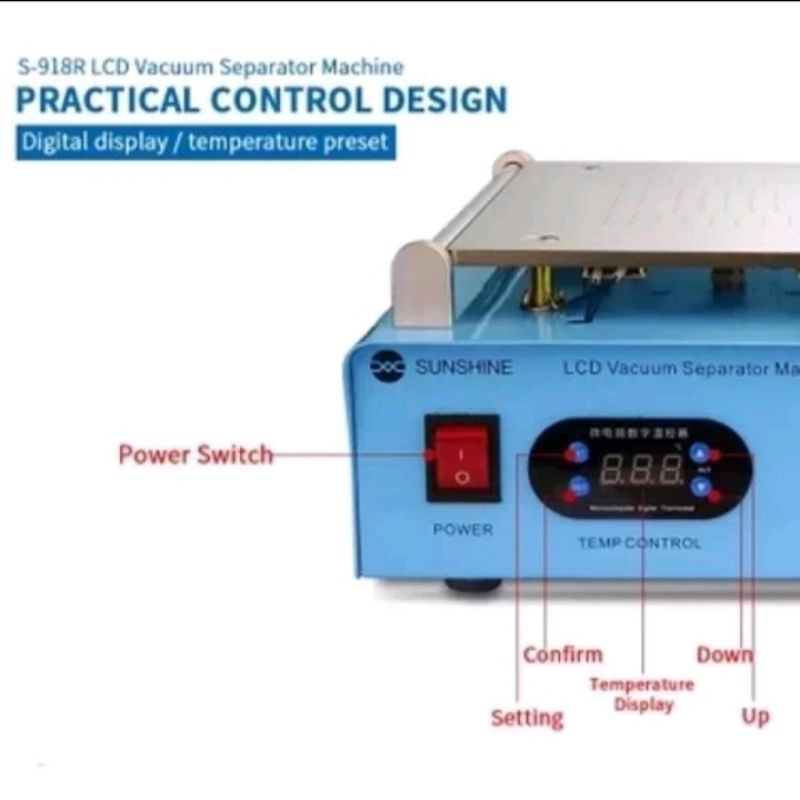 Original Sunshine S-918R Mesin Pemisah LCD Touchscreen Vacuum Separator Machine
