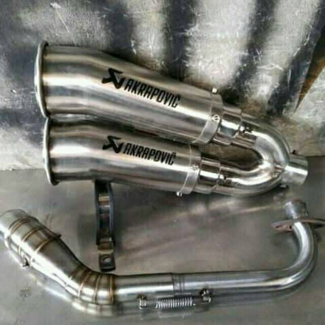 Knalpot Akrapovic megaphone fullset