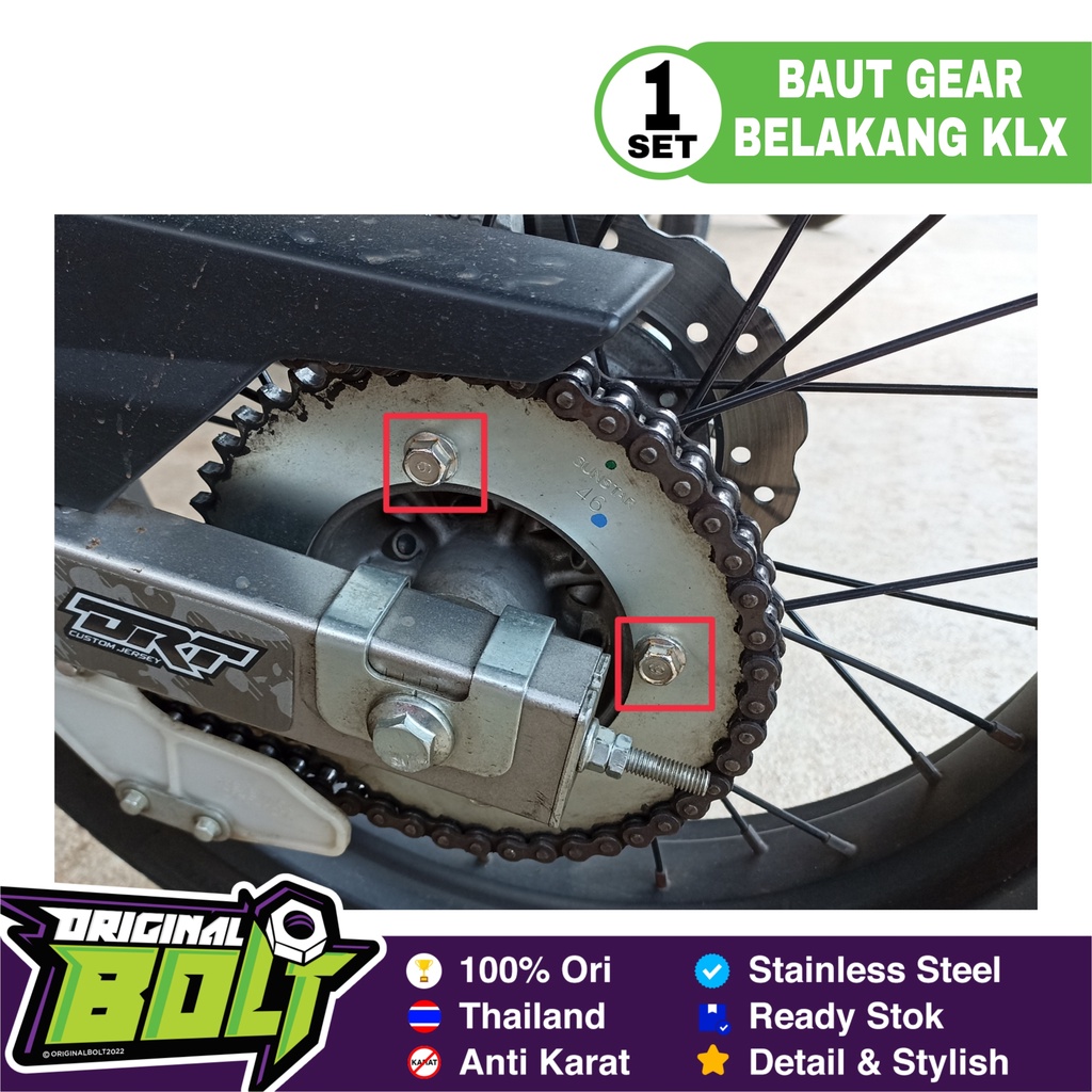 Baut Probolt Gear KLX 150 Probolt Stainless Heng King Nut Thailand