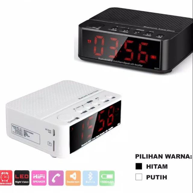 SPEAKER BLUETOOTH JBL G2 Portable Mini EXTRA SUPER MEGA BASS Blutooth bisa Jam Digital, Alarm, Micro