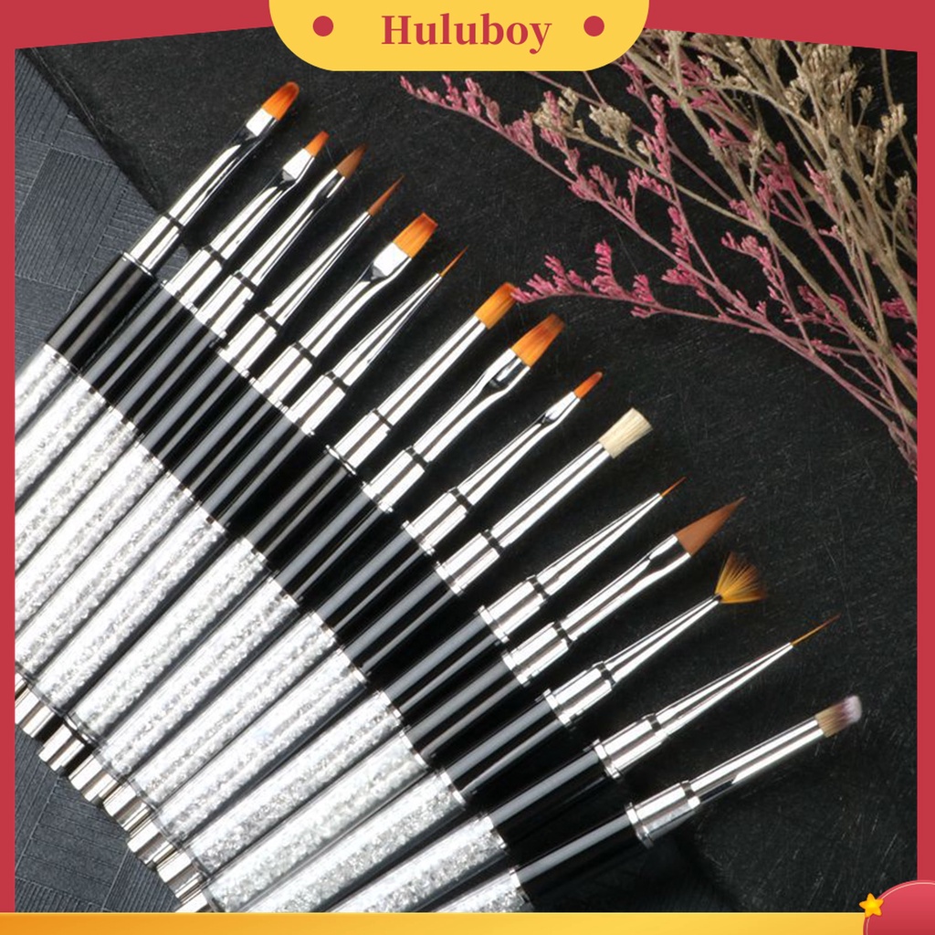 Huluboy Huluboy♡ Brush Pen Nail Art Bahan Nilon Ultra Tipis Untuk Manicure