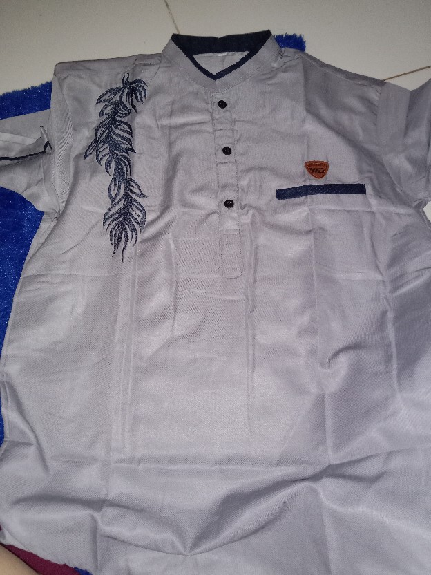 Batik Couple Notoarto Batik Ipnu-ippnu Kemeja Pria Sogan Lawasan Parang Biru Katun Halus