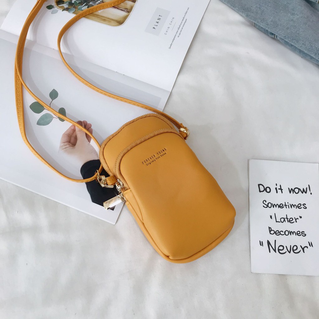 FOREVER YOUNG FY01 TAS BAHU SELEMPANG WANITA TALI PANJANG MUAT HP BAHAN KULIT PU KUALITAS PREMIUM