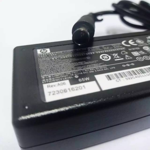 Adaptor Charger laptop hp probok terbaik out put:18.5V3.5A jarum besar