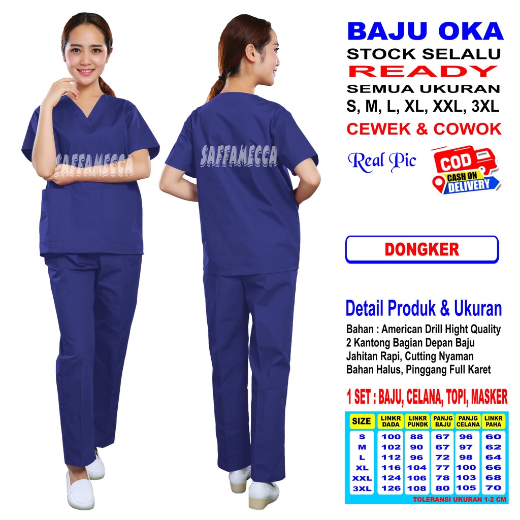 Baju Oka   Baju Bidan   Baju Jaga   Baju Perawat   Pria  Wanita Lengan Pendek