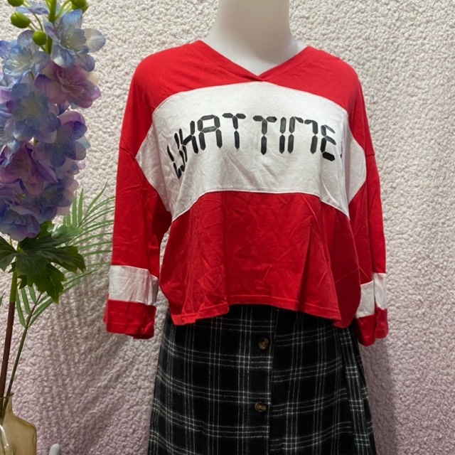 PRELOVED BAJU KAOS  CROP TOP FLIES ORIGINAL MURAH thrift 