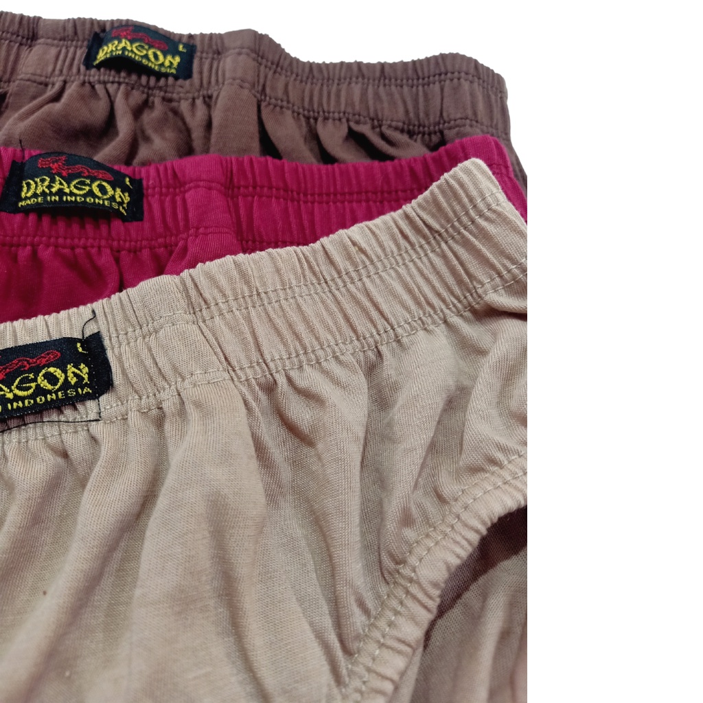 Celana Dalam Pria DRAGON DUS Isi 3 CD Pria Dewasa Sempak Cowok Dalaman Briefs Pria Laki Laki M L XL XXL