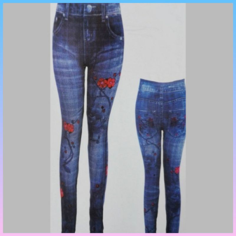 Celana Legging Panjang Jeans Premium Impor (LJ-11)