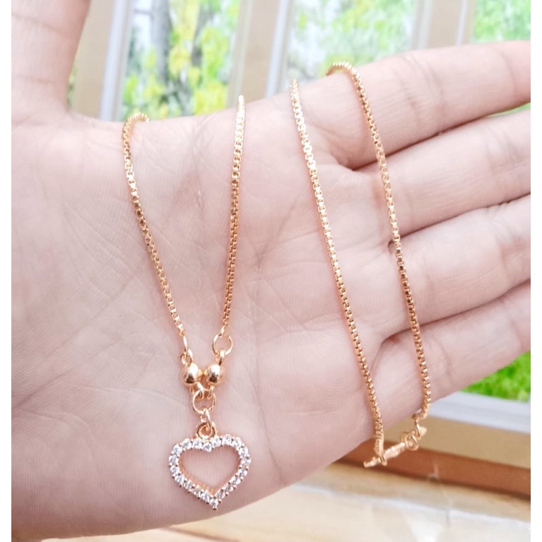 Kalung wanita ful permata lapis emas yaxiya xuping