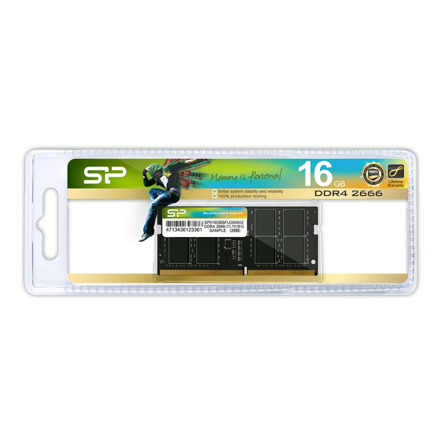 Ram laptop silicon power sp 16gb ddr4 2666mhz Pc-21300 cl19 1.2v sodimm - Memory notebook