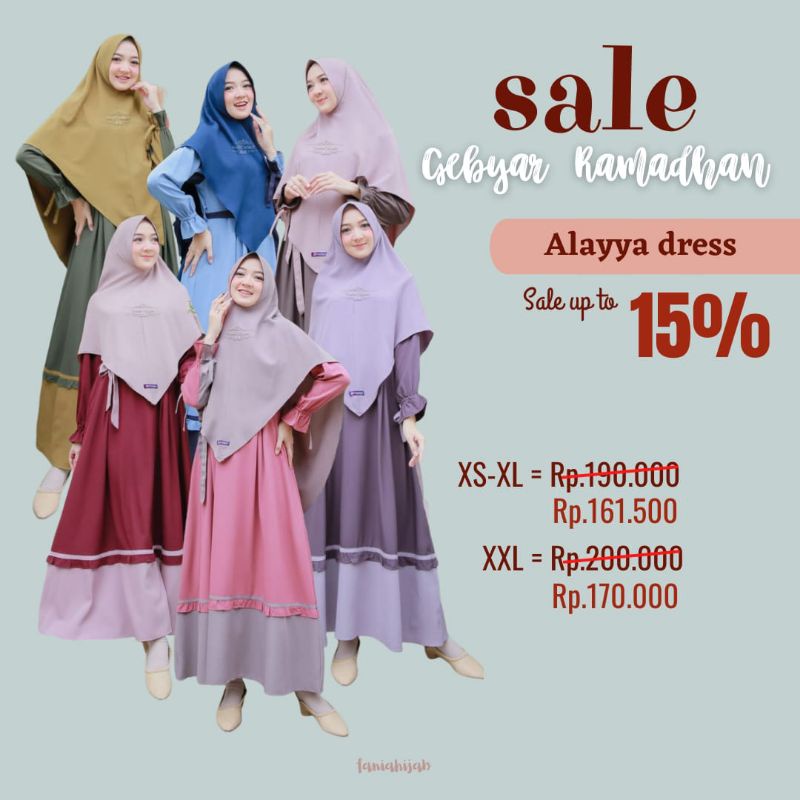GAMIS ALAYYA BY FANIA HIJAB - ESHAL ZARA (TANPA HIJAB)