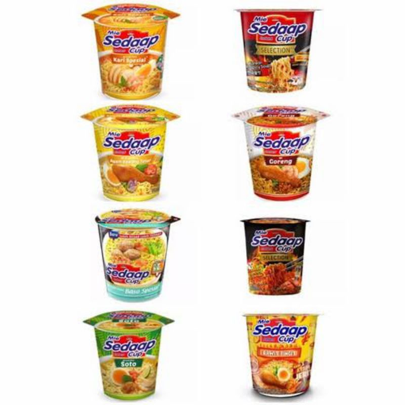

Mie sedaap cup all variant