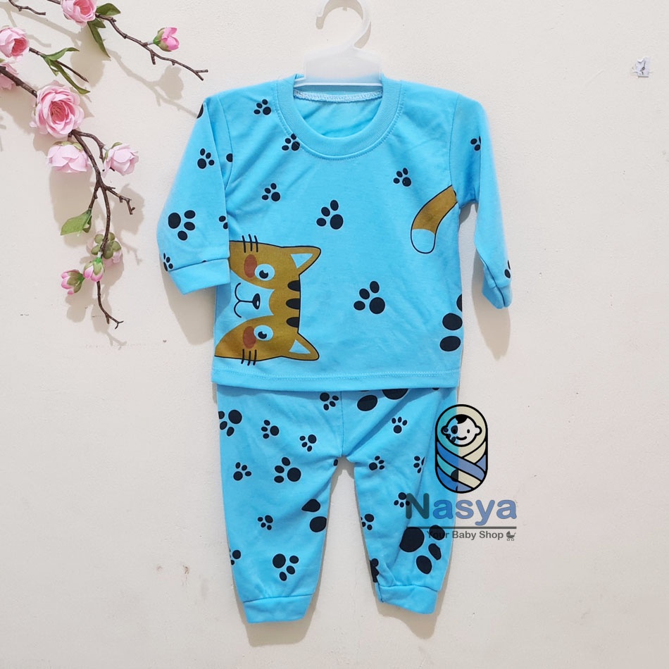 [J-012] Setelan Baju Panjang bayi unisex usia 0-6 bulan