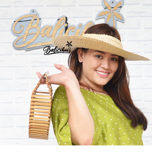 Balicihui Topi  Anyaman Topi Natural Topi Wanita Topi Bali